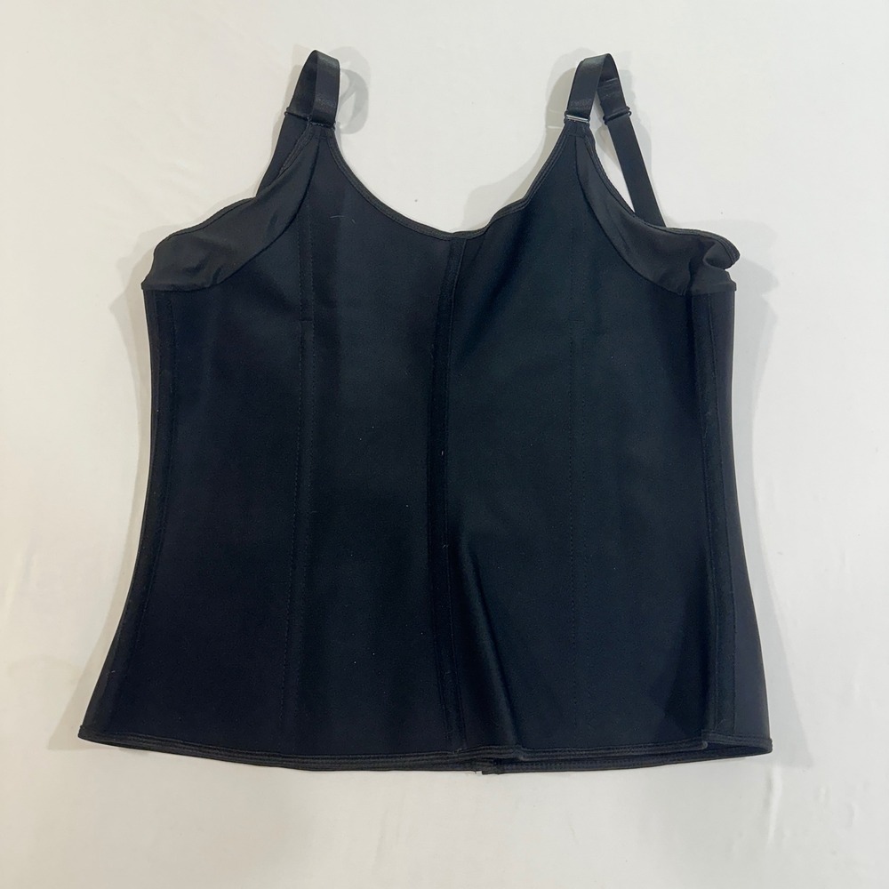 Luxx Curves Latex Waist Trainer Vest Women 3XL Black Shapewear Cincher Shaper